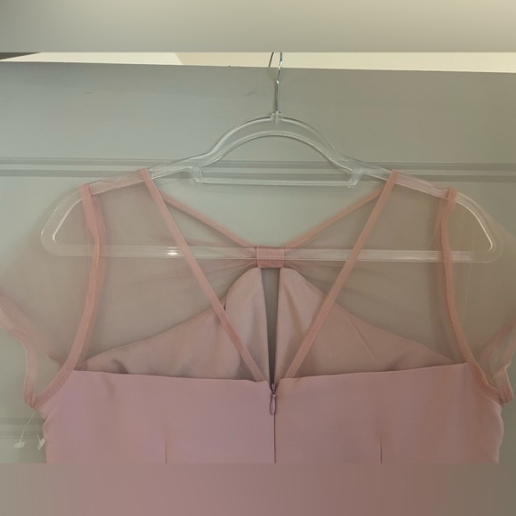 NWT JS Collections Pink Shift dress with sheer mesh/tulle top - Picture 9 of 9
